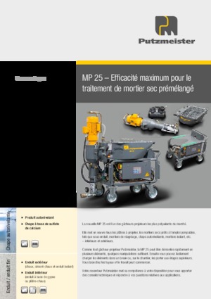 Pompy do mieszania zaprawy Putzmeister MP 25 