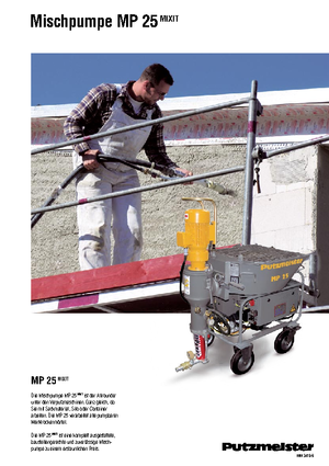 Pompy do mieszania zaprawy Putzmeister MP 25 Mixit JP-WP/D5K