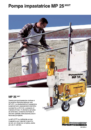 Pompy do mieszania zaprawy Putzmeister MP 25 Mixit JP-WP/D5K