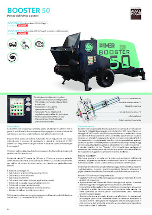 Przenośniki zaprawy — maszyny do tynkowania Imer Booster 50R