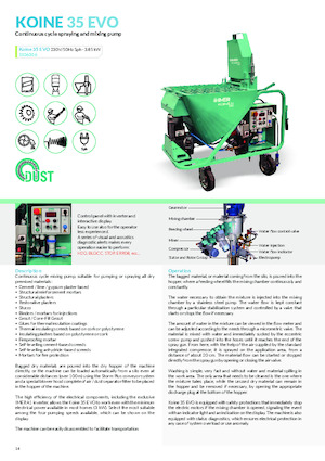 Przenośniki zaprawy — maszyny do tynkowania Imer Koine 35 G Evo