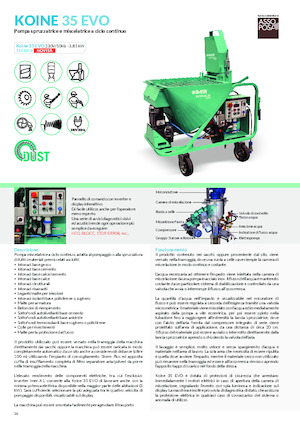 Przenośniki zaprawy — maszyny do tynkowania Imer Koine 35 Evo