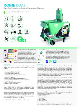 Przenośniki zaprawy — maszyny do tynkowania Imer Koine Dual