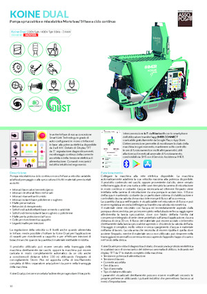 Przenośniki zaprawy — maszyny do tynkowania Imer Koine Dual