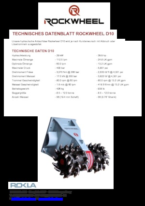 Montowane głowice frezarskie do koparek hydraulicznych Rockwheel by ROCK.ZONE D 10