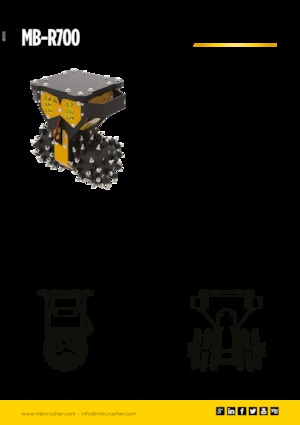 Montowane głowice frezarskie do koparek hydraulicznych MB Crusher MB-R700