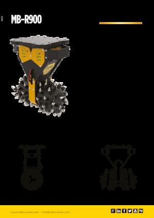 Montowane głowice frezarskie do koparek hydraulicznych MB Crusher MB-R900