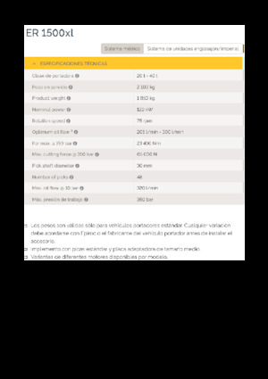 Montowane głowice frezarskie do koparek hydraulicznych Epiroc ER 1500xl