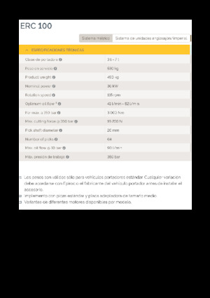 Montowane głowice frezarskie do koparek hydraulicznych Epiroc ERC 100