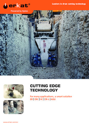 Montowane głowice frezarskie do koparek hydraulicznych Erkat ERC 3000