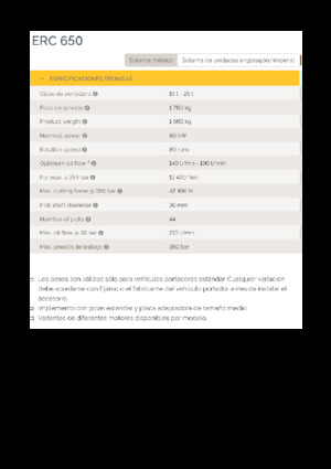 Montowane głowice frezarskie do koparek hydraulicznych Epiroc ERC 650