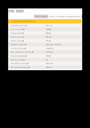 Montowane głowice frezarskie do koparek hydraulicznych Epiroc ERL 1100