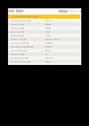 Montowane głowice frezarskie do koparek hydraulicznych Epiroc ERL 1100