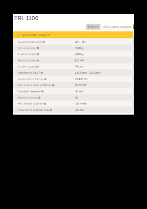 Montowane głowice frezarskie do koparek hydraulicznych Epiroc ERL 1100