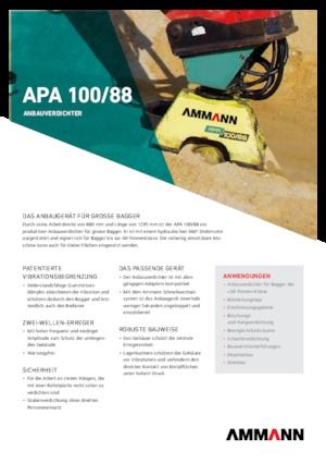 Ubijarki do koparek hydraulicznych Ammann APA 10088