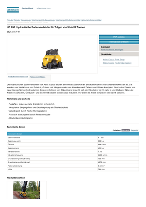 Ubijarki do koparek hydraulicznych Atlas Copco HC 850