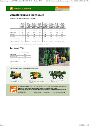 Opryskiwacze zawieszane Amazone UF 1201 (12,5)