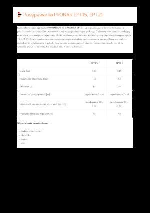 Mocowane urządzenia rozsiewające Pronar EPT 21