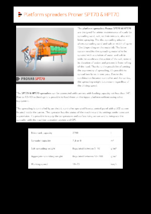 Mocowane urządzenia rozsiewające Pronar SPT 70 