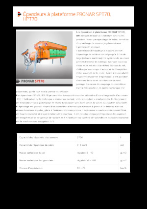 Mocowane urządzenia rozsiewające Pronar SPT 70 