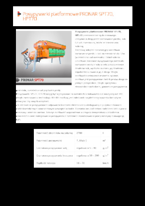 Mocowane urządzenia rozsiewające Pronar SPT 70 