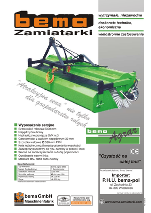 Mocowane zamiatarki Bema Agrar 2300