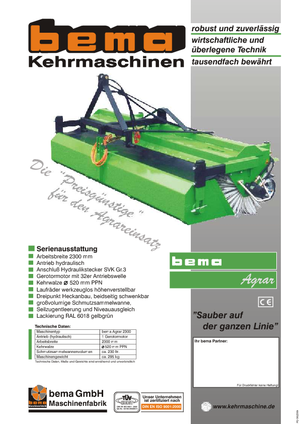Mocowane zamiatarki Bema Agrar 2300
