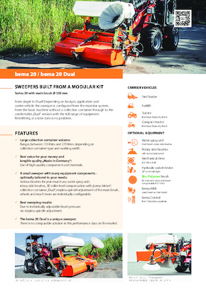 Mocowane zamiatarki Bema bema 20 Dual