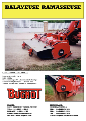 Mocowane zamiatarki Bugnot BR 250