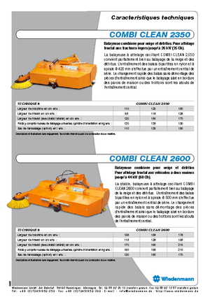 Mocowane zamiatarki Wiedenmann CombiClean 2600