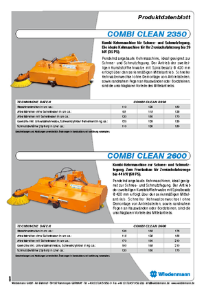 Mocowane zamiatarki Wiedenmann CombiClean 2600