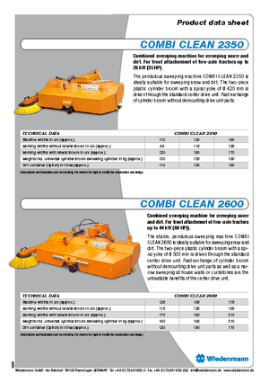 Mocowane zamiatarki Wiedenmann CombiClean 2600