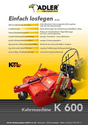 Mocowane zamiatarki Adler K 600-210