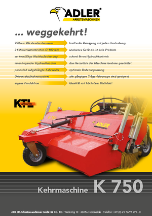 Mocowane zamiatarki Adler K 750-270