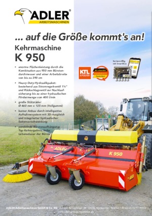 Mocowane zamiatarki Adler K 950-360