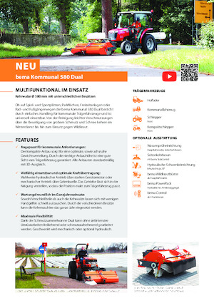 Mocowane zamiatarki Bema Kommunal 580 Dual 1850