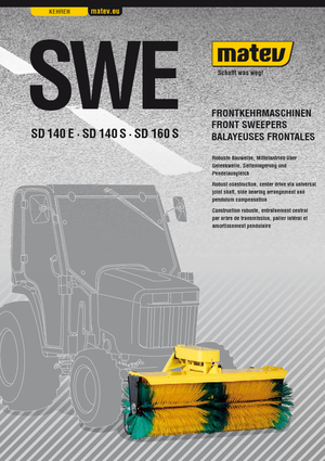 Mocowane zamiatarki Matev SWE-SD 140 S