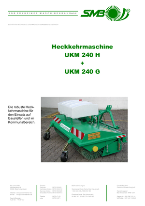 Mocowane zamiatarki Sobernheimer UKM 240 H