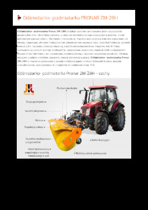 Mocowane zamiatarki Pronar ZM 28H