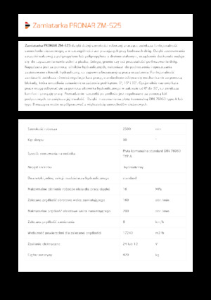 Mocowane zamiatarki Pronar ZM-S 25