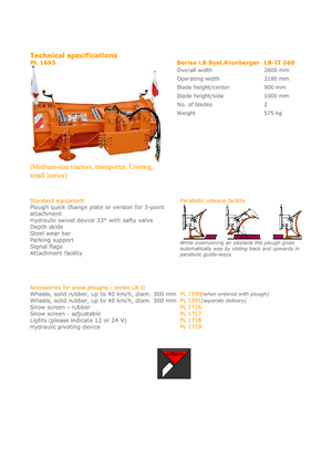 Pługi śnieżne wielolemieszowe Hydrac LB II 260