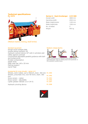 Pługi śnieżne wielolemieszowe Hydrac U II 320