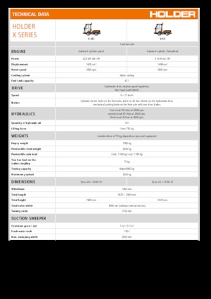 Traktory miejskie z zaczepem przednim Holder X 45