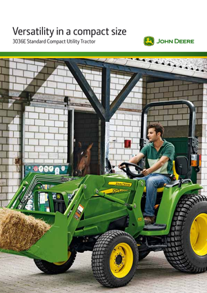 Traktory miejskie z zaczepem przednim John Deere 3036 E