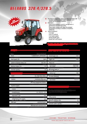 Ciągniki kompaktowe Belarus 320.4