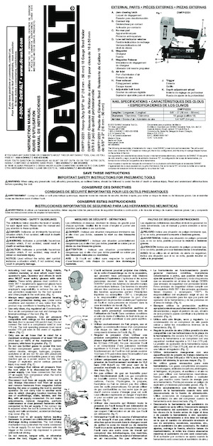 Gwoździarki i zszywacze elektryczne DEWALT DWFP12231