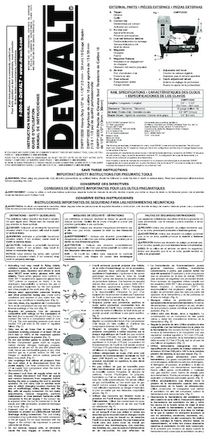 Gwoździarki i zszywacze elektryczne DEWALT DWFP12232 