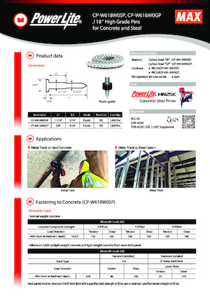Gwoździarki i zszywacze elektryczne MAX USA CORP. HN25C