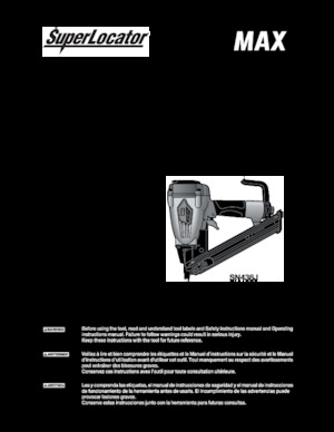 Gwoździarki i zszywacze elektryczne MAX USA CORP. SN438J