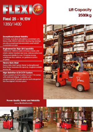 Wózki widłowe do wąskich korytarzy (VNA) Flexi 25W